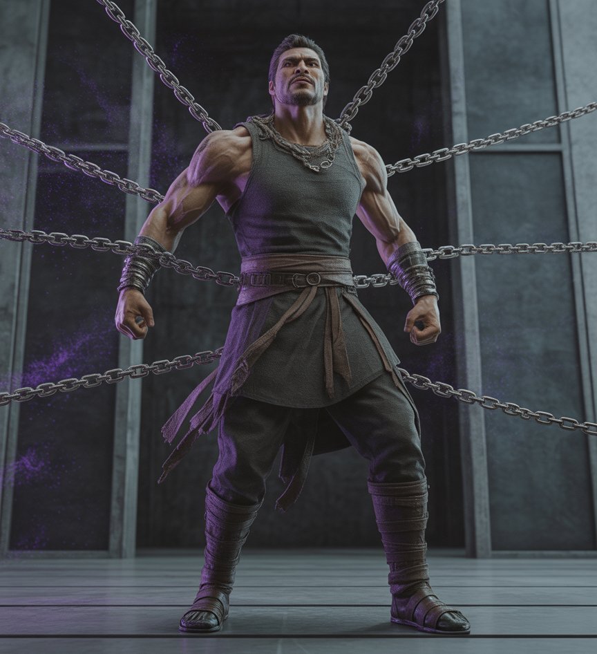 Warrior — bound but still standing